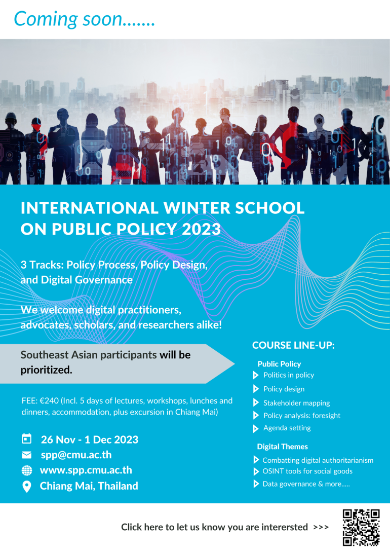 INTERNATIONAL WINTER SCHOOL ON PUBLIC POLICY 2023 - School of Public ...